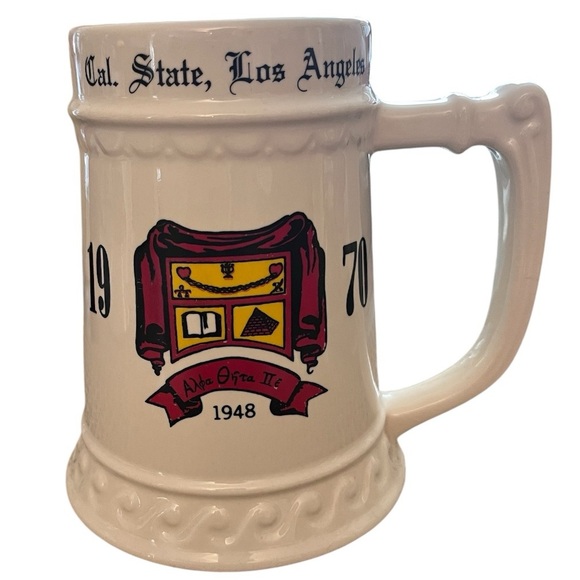 Cal State Los Angeles Commemorative Stein- White and Red - Picture 1 of 6